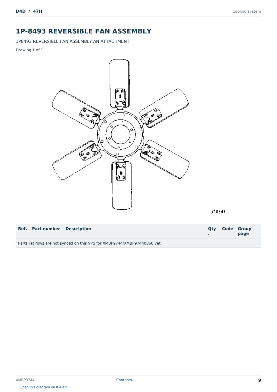 Caterpillar D4D S/N 47H Partsbook XMBP9744 (English) - sample page 9 of 10 Caterpillar D4D S/N 47H Partsbook XMBP9744 (English) - sample page 9 of 10