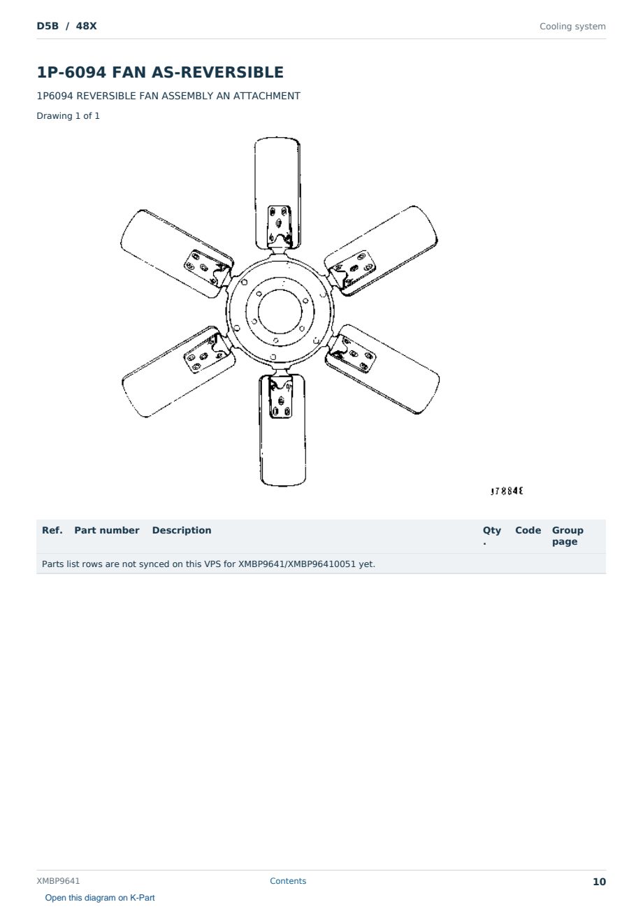 Caterpillar D5B S/N 48X Partsbook XMBP9641 (English) - sample page 10 of 10 Caterpillar D5B S/N 48X Partsbook XMBP9641 (English) - sample page 10 of 10