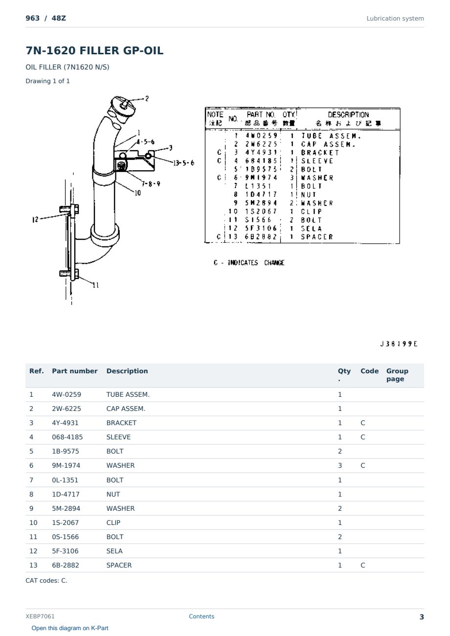 Caterpillar 963 S/N 48Z Partsbook XEBP7061 (English) - sample page 3 of 10 Caterpillar 963 S/N 48Z Partsbook XEBP7061 (English) - sample page 3 of 10