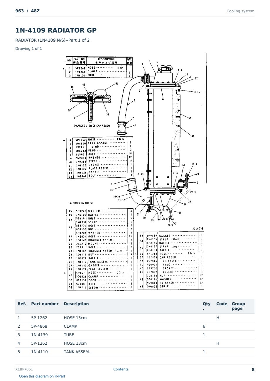 Caterpillar 963 S/N 48Z Partsbook XEBP7061 (English) - sample page 8 of 10 Caterpillar 963 S/N 48Z Partsbook XEBP7061 (English) - sample page 8 of 10