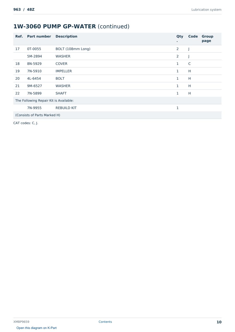 Caterpillar 963 S/N 48Z Partsbook XMBP9659 (English) - sample page 10 of 10 Caterpillar 963 S/N 48Z Partsbook XMBP9659 (English) - sample page 10 of 10