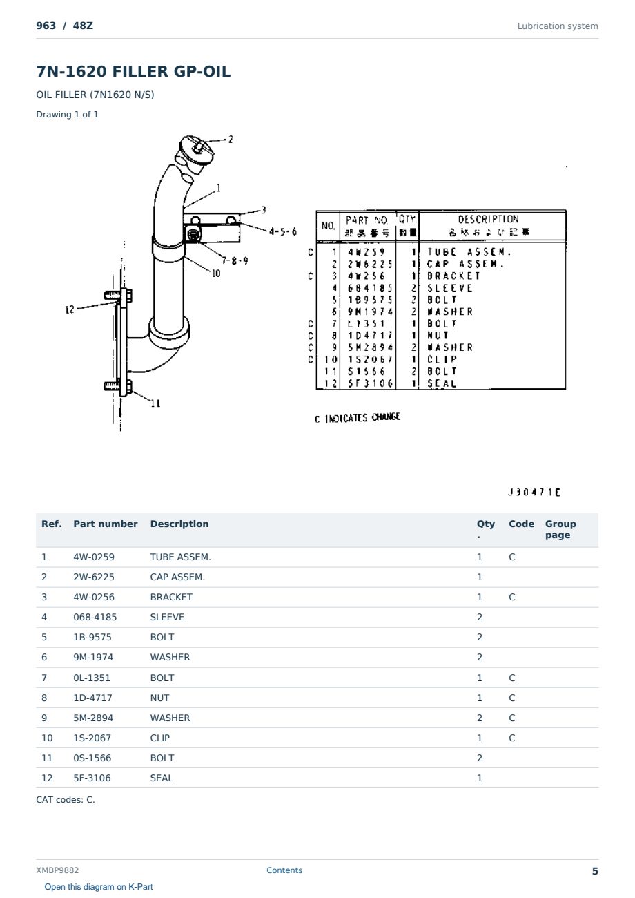 Caterpillar 963 S/N 48Z Partsbook XMBP9882 (English) - sample page 5 of 10 Caterpillar 963 S/N 48Z Partsbook XMBP9882 (English) - sample page 5 of 10