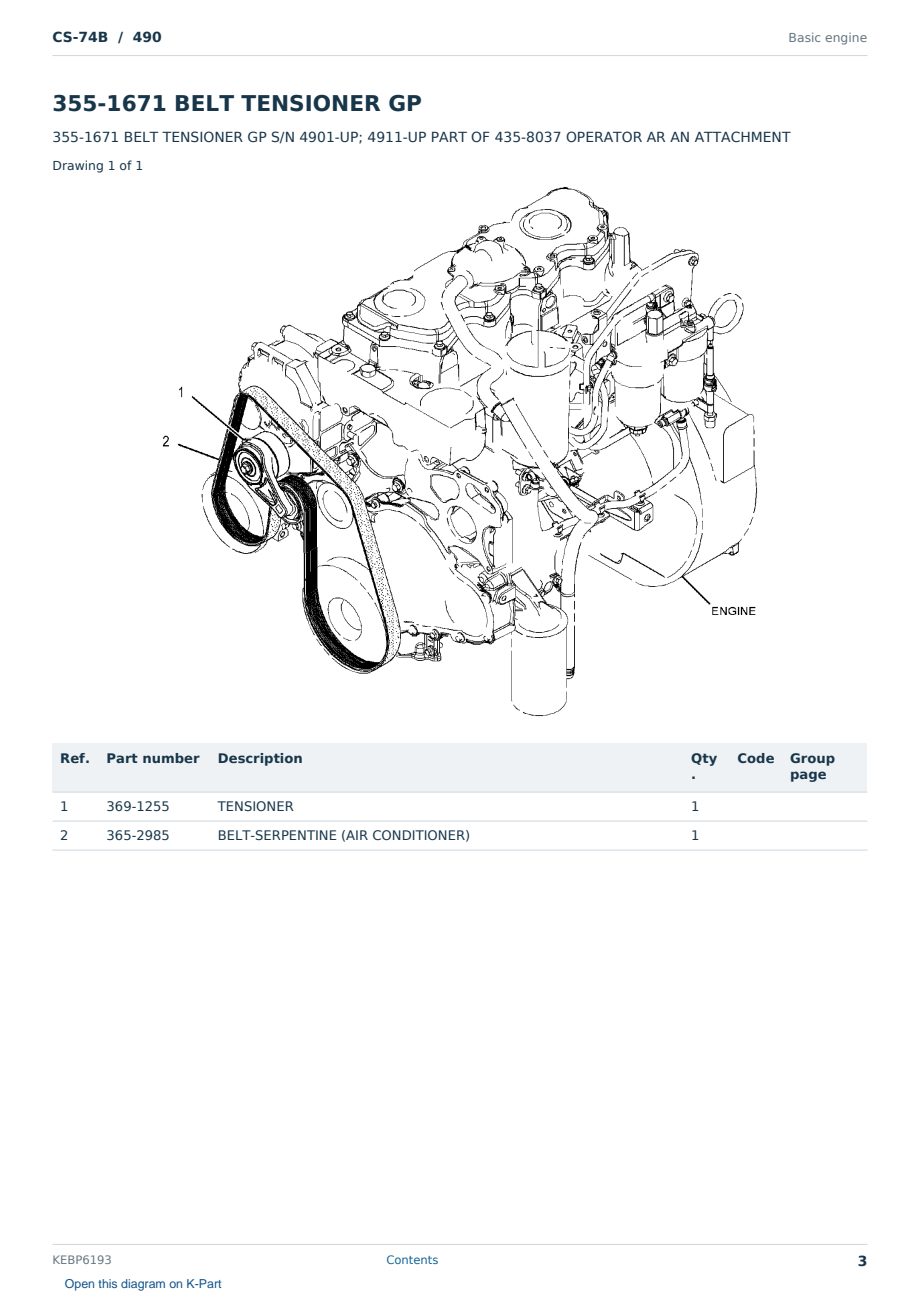 Caterpillar CS-74B S/N 490 Partsbook KEBP6193 (English) - sample page 3 of 10 Caterpillar CS-74B S/N 490 Partsbook KEBP6193 (English) - sample page 3 of 10