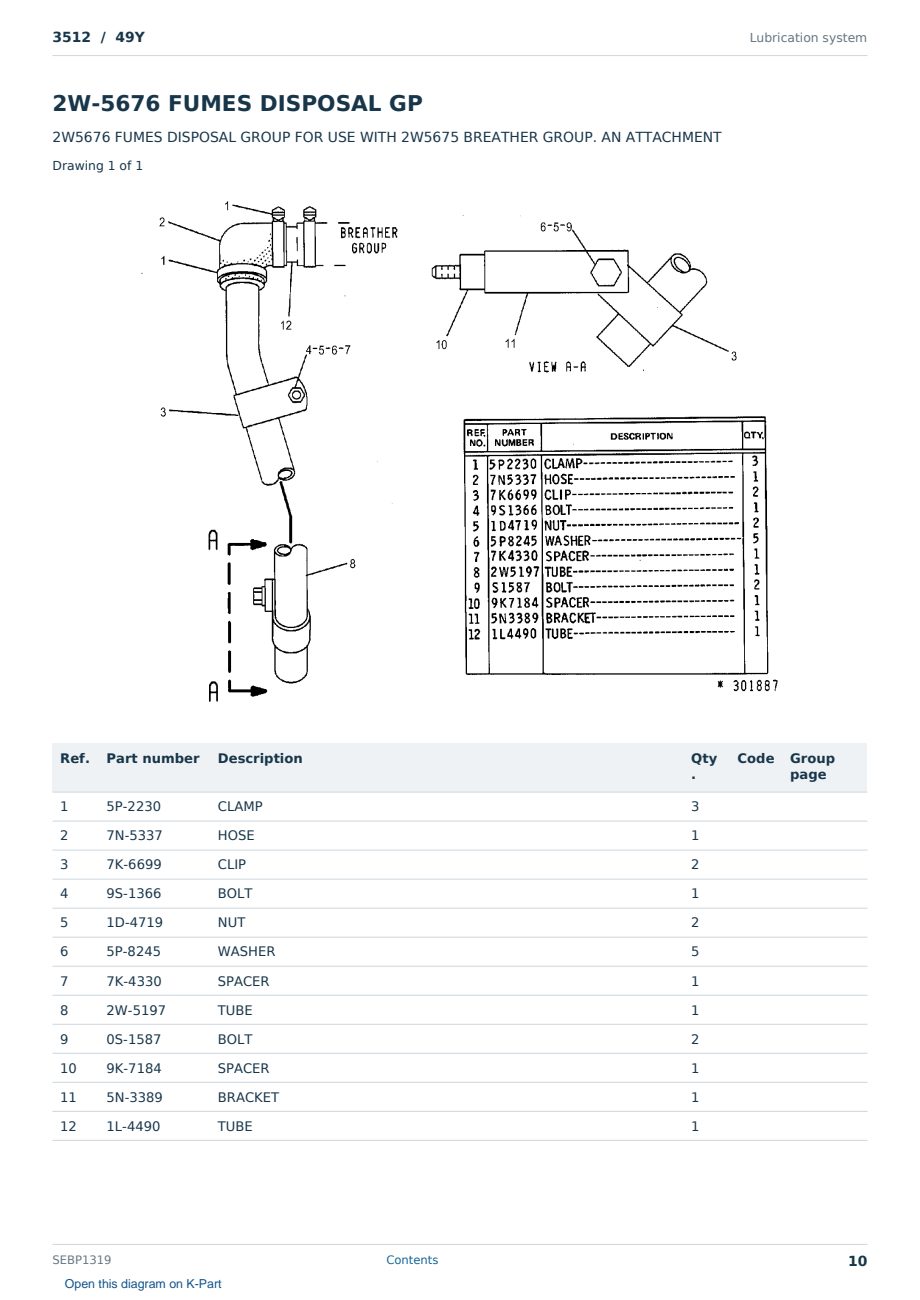Caterpillar 3512 S/N 49Y Partsbook SEBP1319 (English) - sample page 10 of 10 Caterpillar 3512 S/N 49Y Partsbook SEBP1319 (English) - sample page 10 of 10