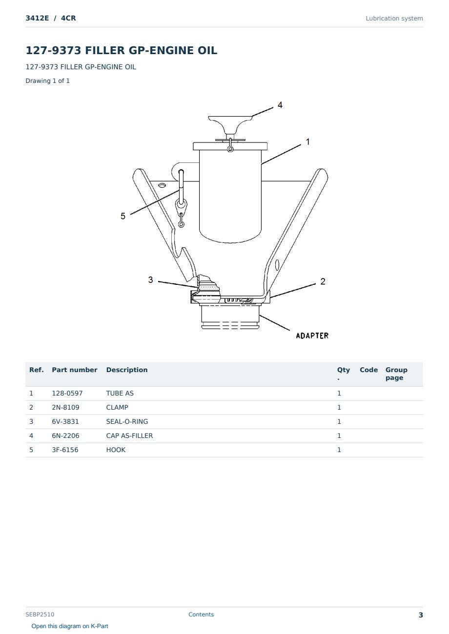 Caterpillar 3412E S/N 4CR Partsbook SEBP2510 (English) - sample page 3 of 10 Caterpillar 3412E S/N 4CR Partsbook SEBP2510 (English) - sample page 3 of 10