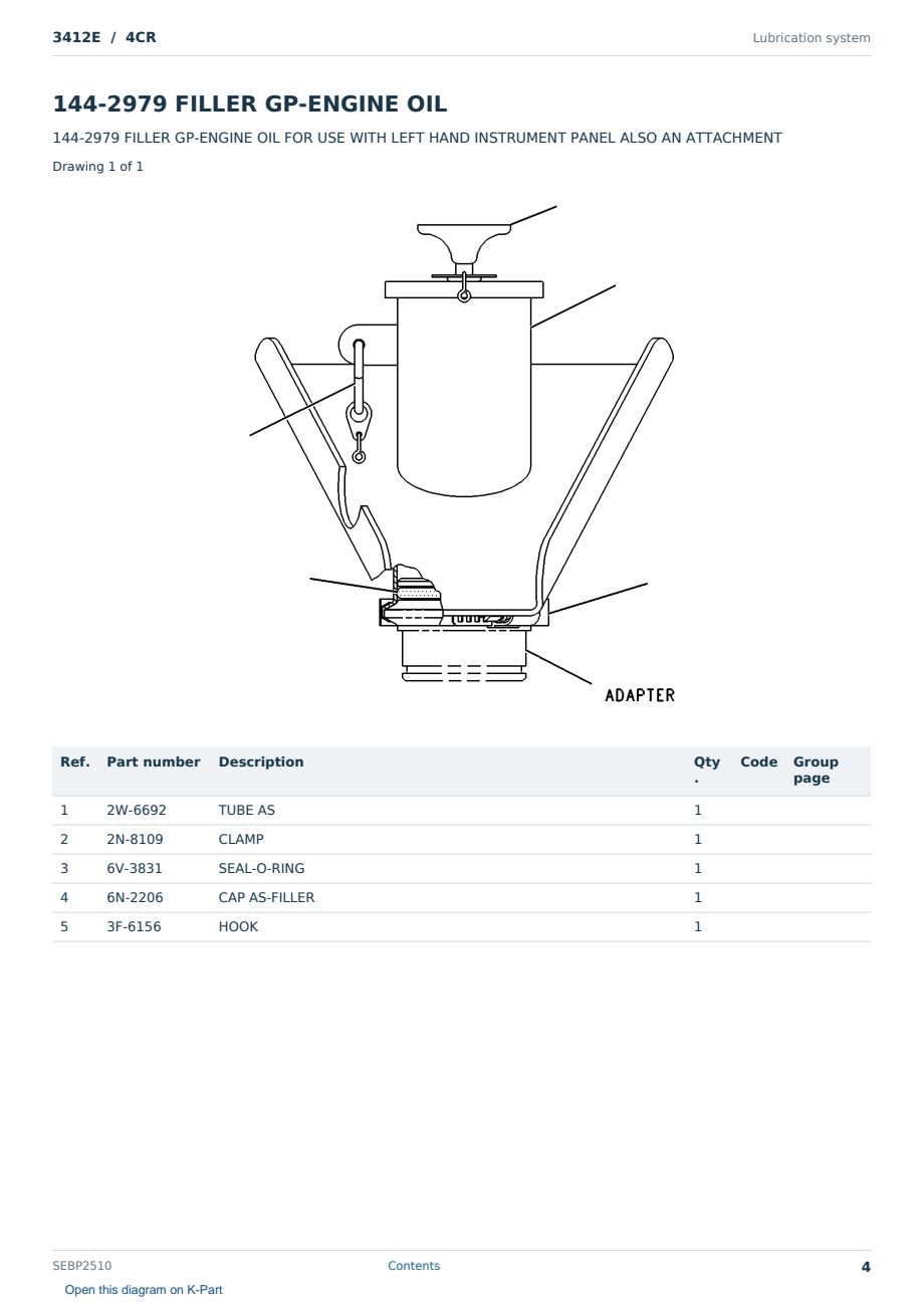 Caterpillar 3412E S/N 4CR Partsbook SEBP2510 (English) - sample page 4 of 10 Caterpillar 3412E S/N 4CR Partsbook SEBP2510 (English) - sample page 4 of 10