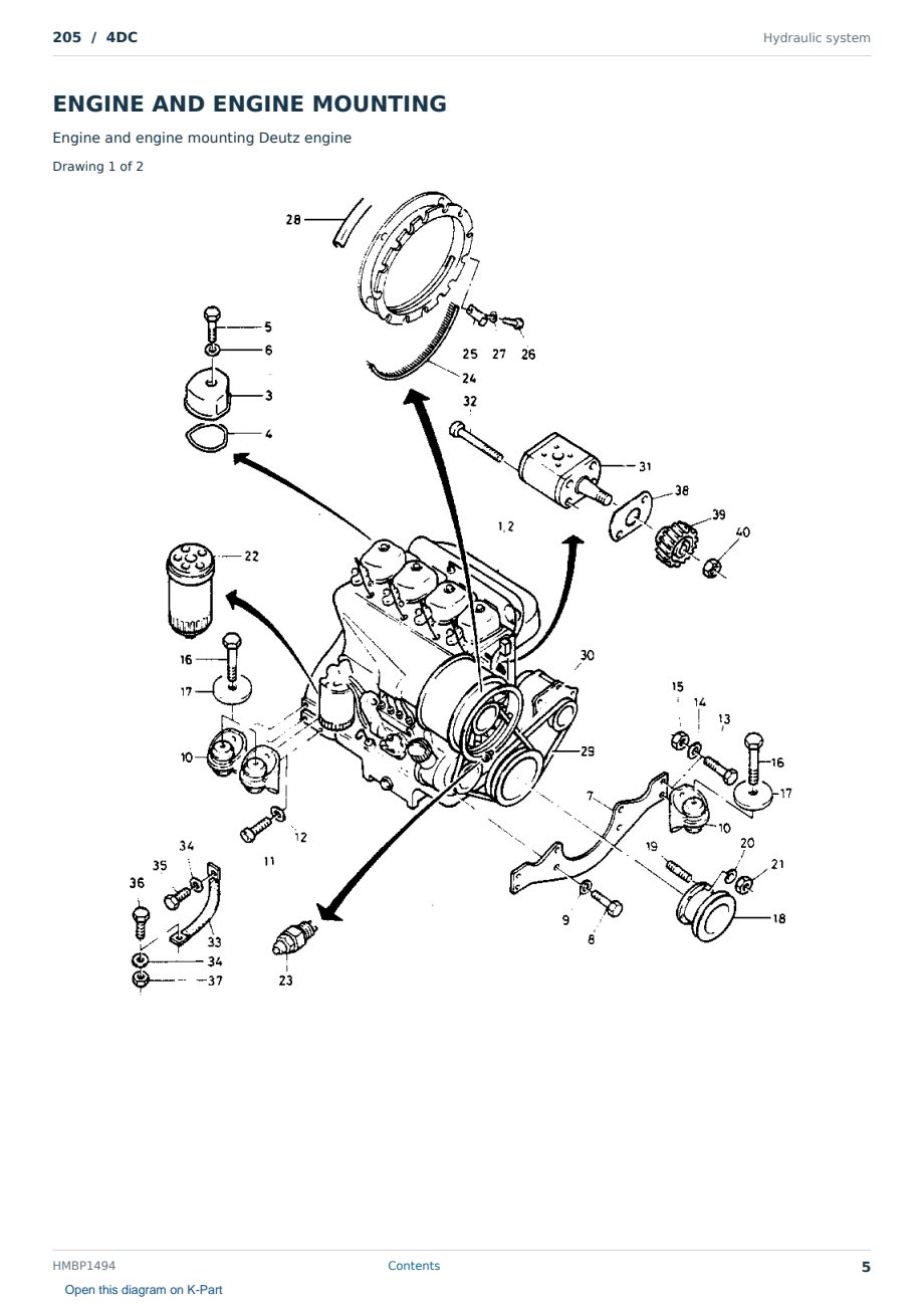 Caterpillar 205 S/N 4DC Partsbook HMBP1494 (English) - sample page 5 of 10 Caterpillar 205 S/N 4DC Partsbook HMBP1494 (English) - sample page 5 of 10