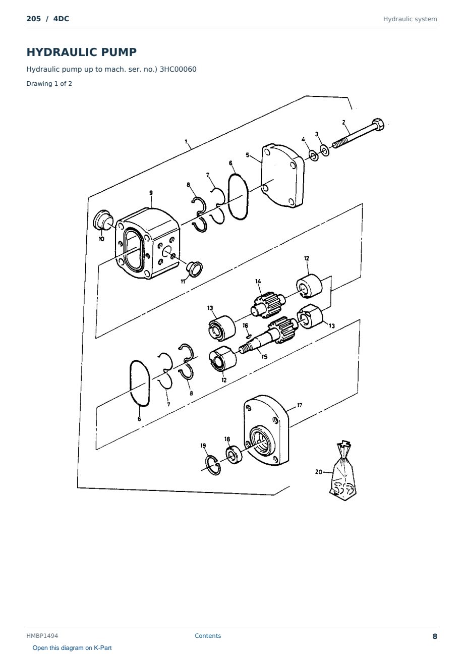Caterpillar 205 S/N 4DC Partsbook HMBP1494 (English) - sample page 8 of 10 Caterpillar 205 S/N 4DC Partsbook HMBP1494 (English) - sample page 8 of 10