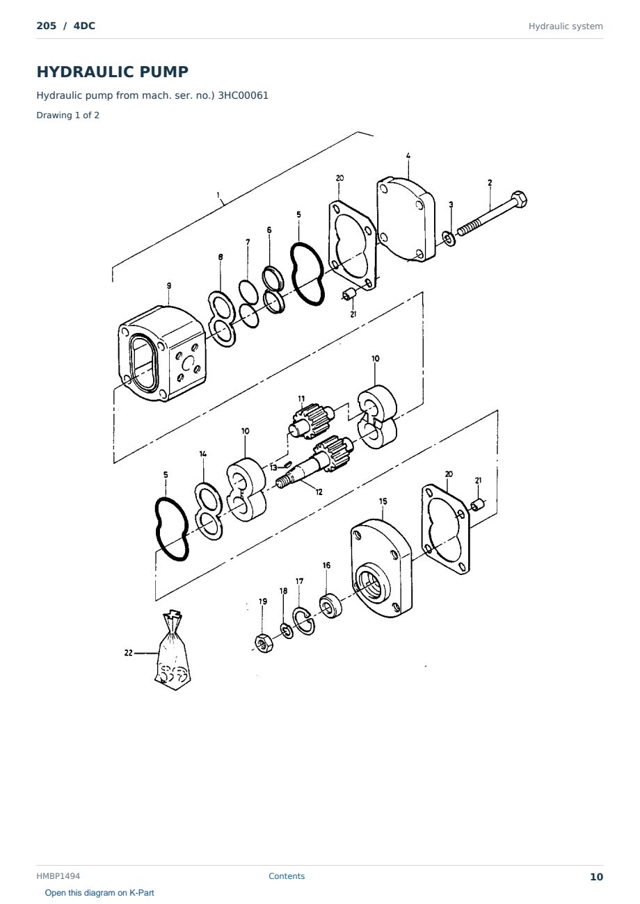 Caterpillar 205 S/N 4DC Partsbook HMBP1494 (English) - sample page 10 of 10 Caterpillar 205 S/N 4DC Partsbook HMBP1494 (English) - sample page 10 of 10