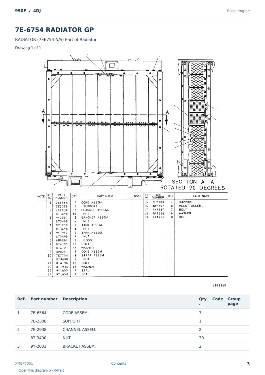 Caterpillar 950F S/N 4DJ Partsbook XMBP7051 (English) - sample page 3 of 10 Caterpillar 950F S/N 4DJ Partsbook XMBP7051 (English) - sample page 3 of 10