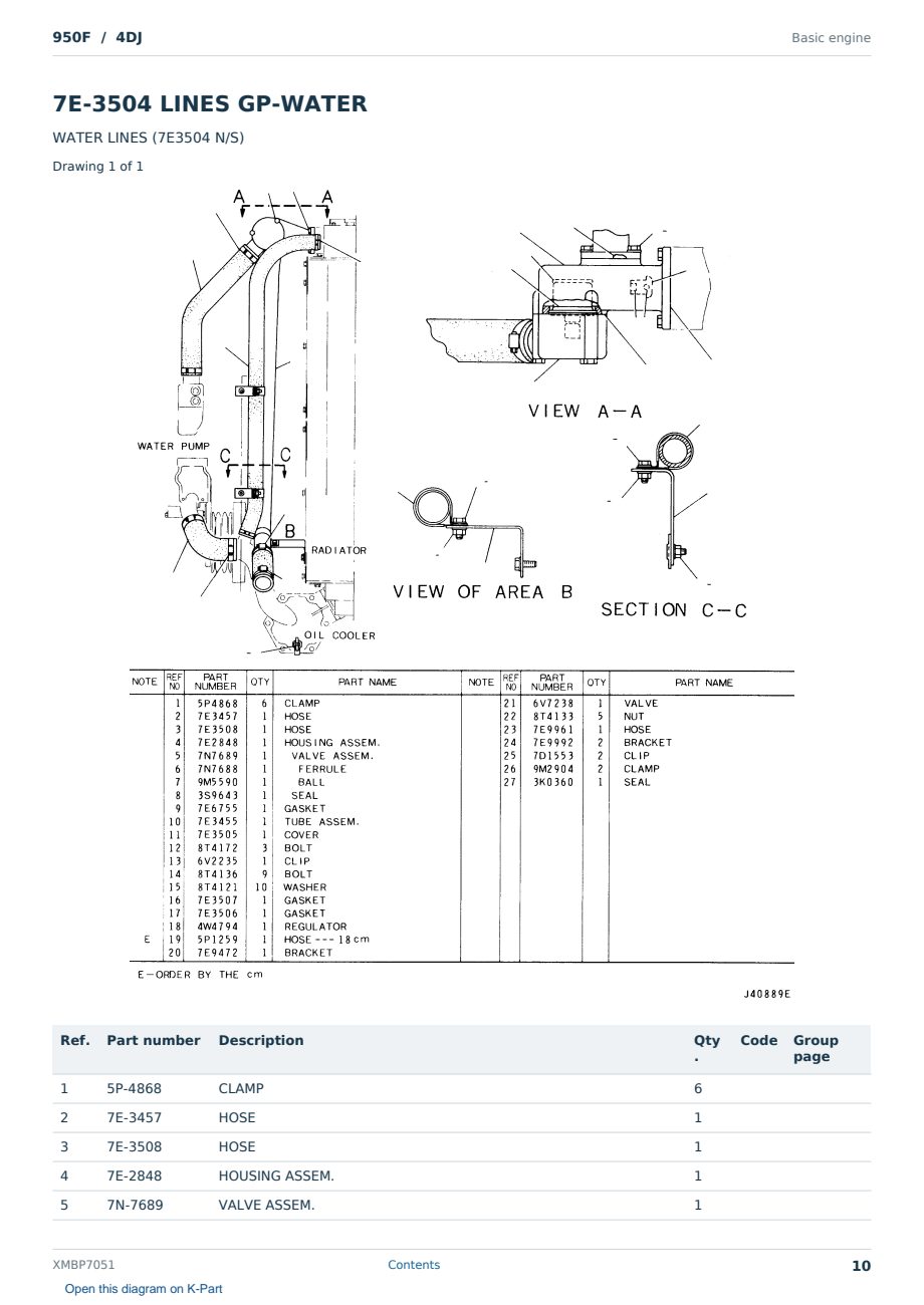 Caterpillar 950F S/N 4DJ Partsbook XMBP7051 (English) - sample page 10 of 10 Caterpillar 950F S/N 4DJ Partsbook XMBP7051 (English) - sample page 10 of 10