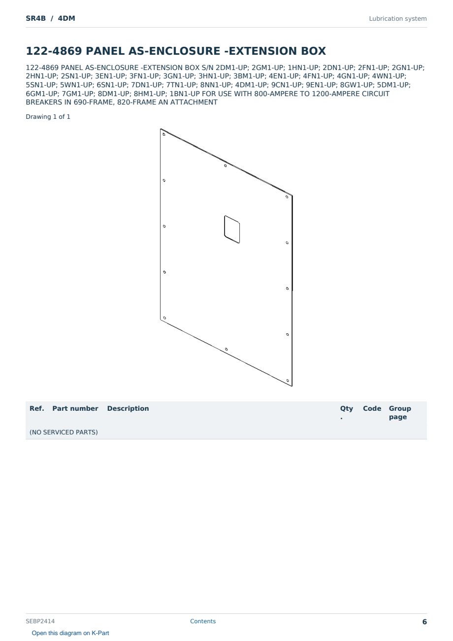 Caterpillar SR4B S/N 4DM Partsbook SEBP2414 (English) - sample page 6 of 10 Caterpillar SR4B S/N 4DM Partsbook SEBP2414 (English) - sample page 6 of 10