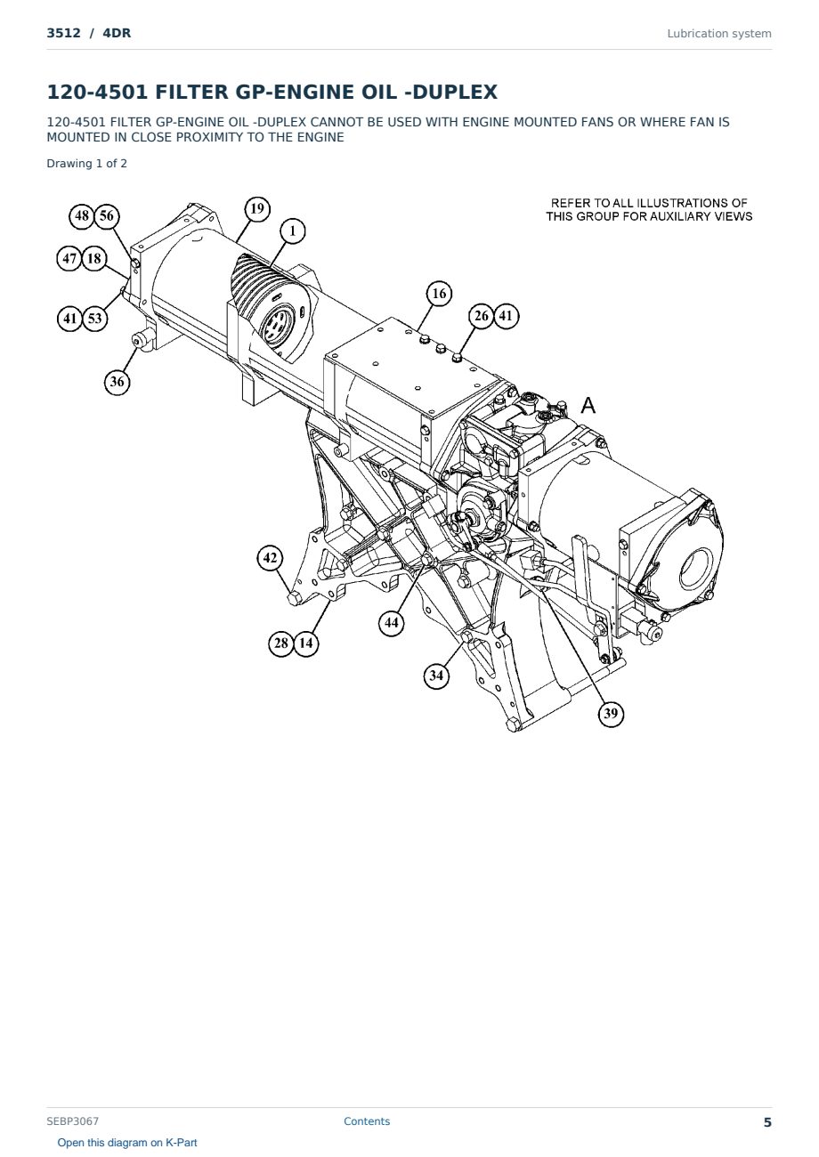 Caterpillar 3512 S/N 4DR Partsbook SEBP3067 (English) - sample page 5 of 10 Caterpillar 3512 S/N 4DR Partsbook SEBP3067 (English) - sample page 5 of 10