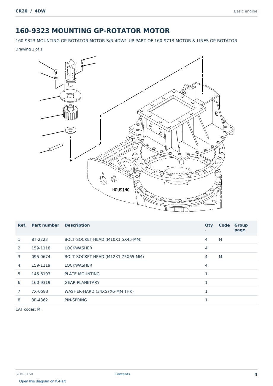 Caterpillar CR20 S/N 4DW Partsbook SEBP3160 (English) - sample page 4 of 10 Caterpillar CR20 S/N 4DW Partsbook SEBP3160 (English) - sample page 4 of 10