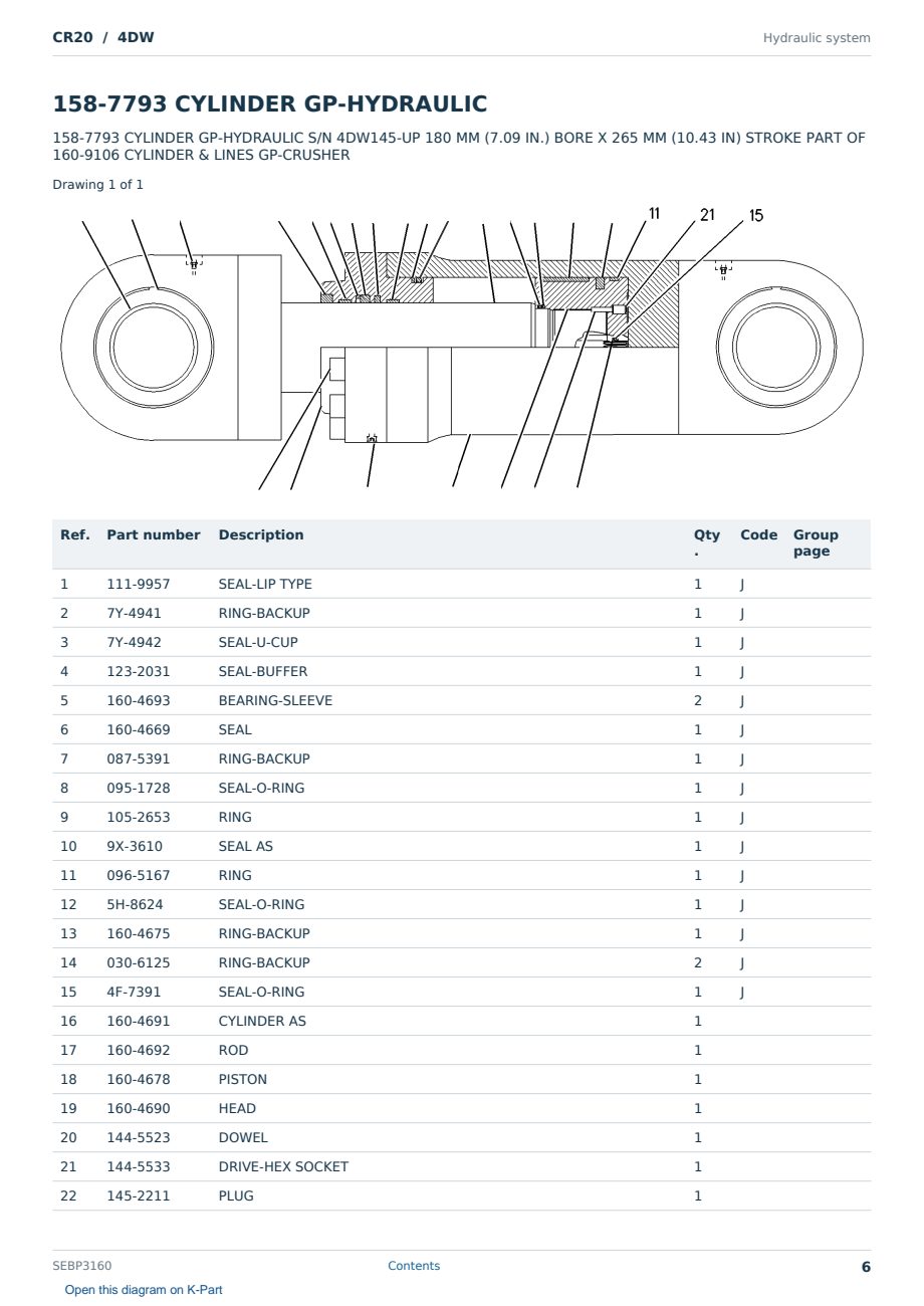 Caterpillar CR20 S/N 4DW Partsbook SEBP3160 (English) - sample page 6 of 10 Caterpillar CR20 S/N 4DW Partsbook SEBP3160 (English) - sample page 6 of 10