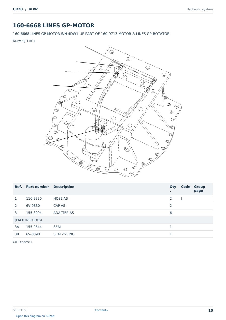 Caterpillar CR20 S/N 4DW Partsbook SEBP3160 (English) - sample page 10 of 10 Caterpillar CR20 S/N 4DW Partsbook SEBP3160 (English) - sample page 10 of 10