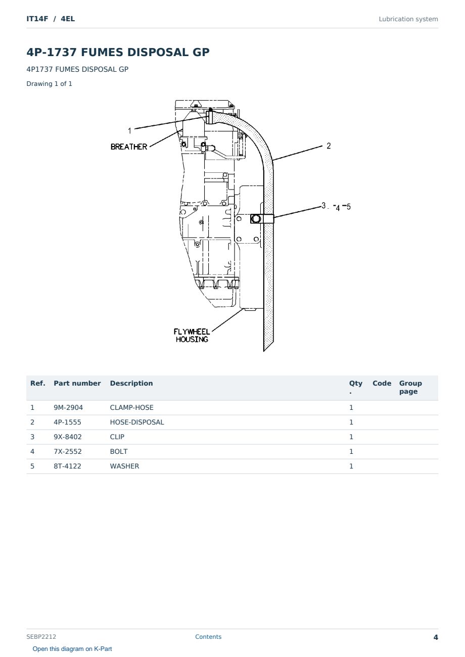Caterpillar IT14F S/N 4EL Partsbook SEBP2212 (English) - sample page 4 of 10 Caterpillar IT14F S/N 4EL Partsbook SEBP2212 (English) - sample page 4 of 10