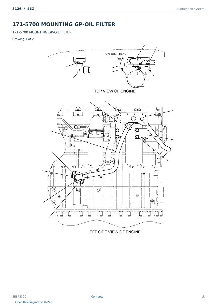Caterpillar 3126 S/N 4EZ Partsbook SEBP5320 (English) - sample page 8 of 10 Caterpillar 3126 S/N 4EZ Partsbook SEBP5320 (English) - sample page 8 of 10