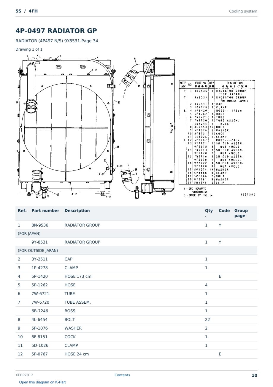 Caterpillar 5S S/N 4FH Partsbook XEBP7012 (English) - sample page 10 of 10 Caterpillar 5S S/N 4FH Partsbook XEBP7012 (English) - sample page 10 of 10