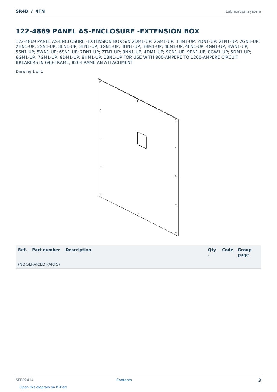 Caterpillar SR4B S/N 4FN Partsbook SEBP2414 (English) - sample page 3 of 10 Caterpillar SR4B S/N 4FN Partsbook SEBP2414 (English) - sample page 3 of 10