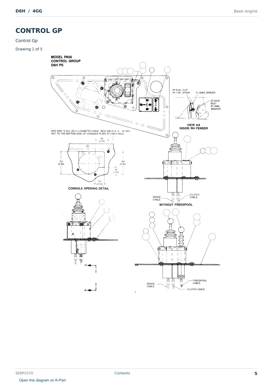 Caterpillar D6H S/N 4GG Partsbook SEBP2370 (English) - sample page 5 of 10 Caterpillar D6H S/N 4GG Partsbook SEBP2370 (English) - sample page 5 of 10