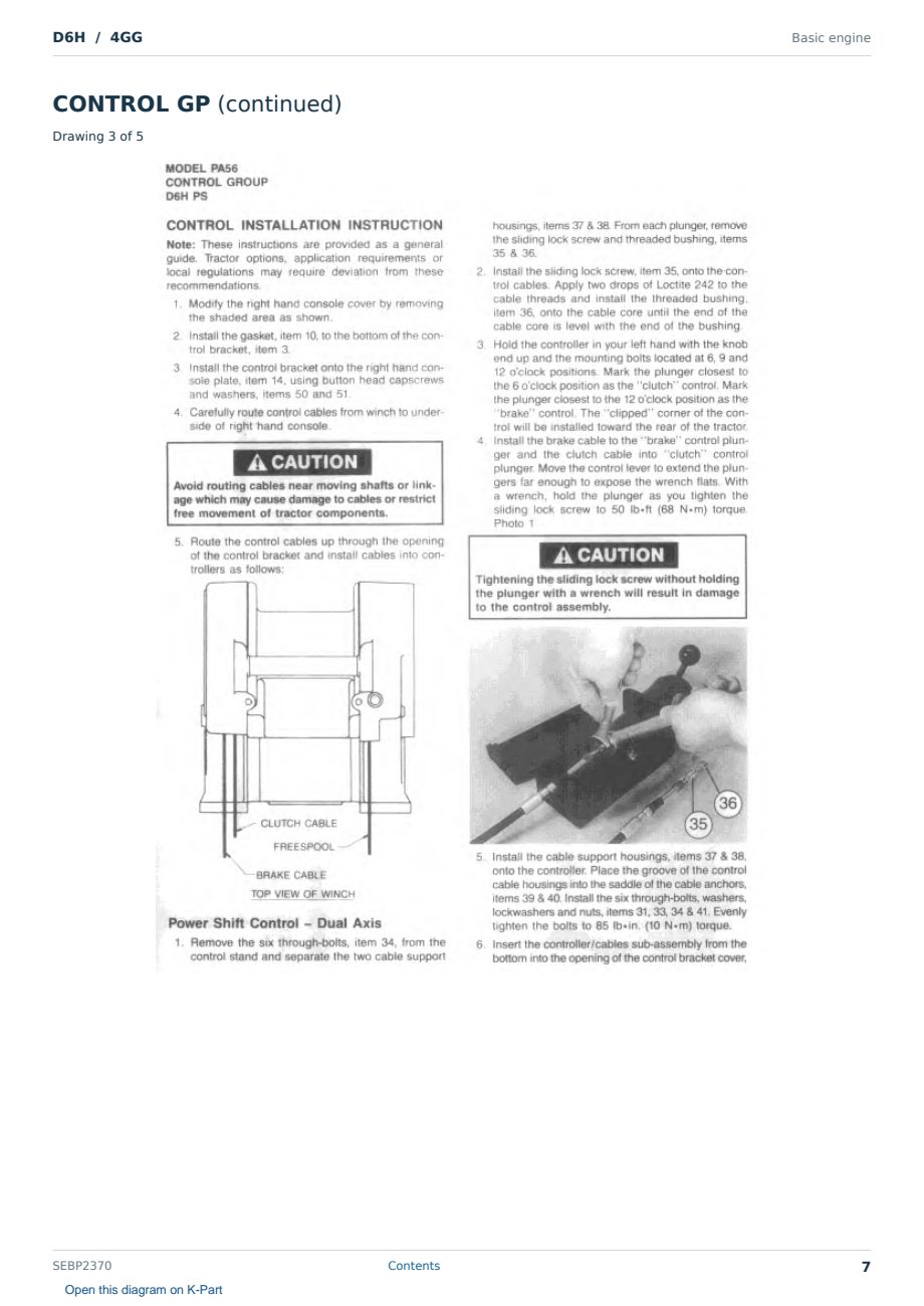 Caterpillar D6H S/N 4GG Partsbook SEBP2370 (English) - sample page 7 of 10 Caterpillar D6H S/N 4GG Partsbook SEBP2370 (English) - sample page 7 of 10