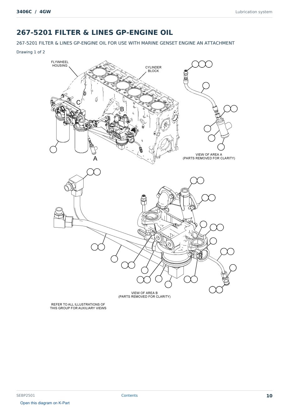 Caterpillar 3406C S/N 4GW Partsbook SEBP2501 (English) - sample page 10 of 10 Caterpillar 3406C S/N 4GW Partsbook SEBP2501 (English) - sample page 10 of 10