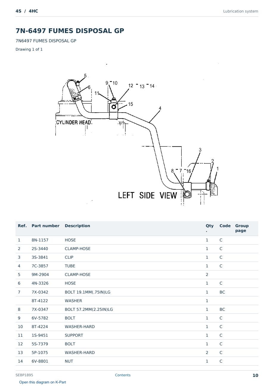 Caterpillar 4S S/N 4HC Partsbook SEBP1895 (English) - sample page 10 of 10 Caterpillar 4S S/N 4HC Partsbook SEBP1895 (English) - sample page 10 of 10