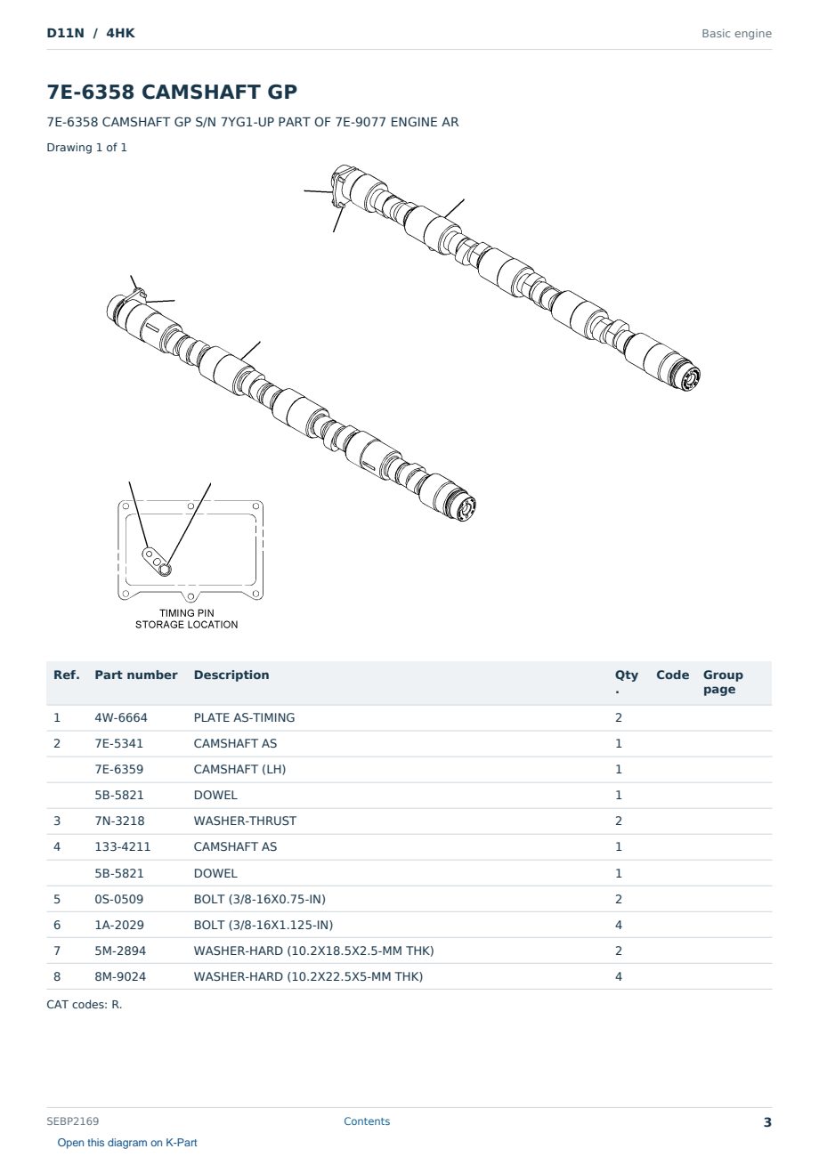 Caterpillar D11N S/N 4HK Partsbook SEBP2169 (English) - sample page 3 of 10 Caterpillar D11N S/N 4HK Partsbook SEBP2169 (English) - sample page 3 of 10
