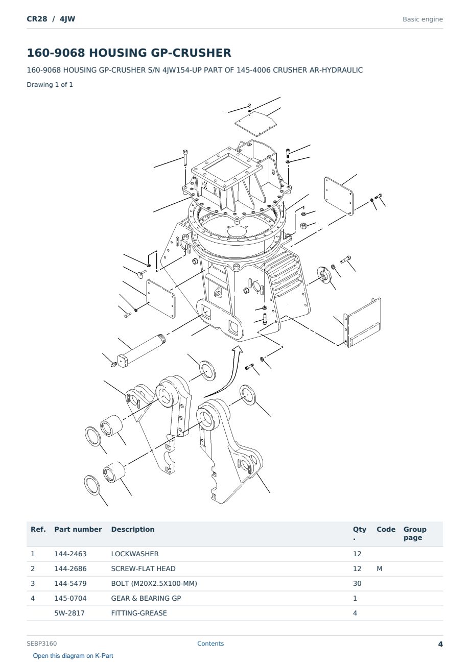 Caterpillar CR28 S/N 4JW Partsbook SEBP3160 (English) - sample page 4 of 10 Caterpillar CR28 S/N 4JW Partsbook SEBP3160 (English) - sample page 4 of 10