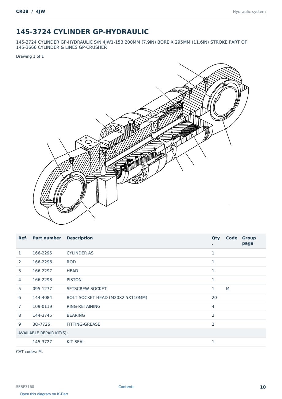 Caterpillar CR28 S/N 4JW Partsbook SEBP3160 (English) - sample page 10 of 10 Caterpillar CR28 S/N 4JW Partsbook SEBP3160 (English) - sample page 10 of 10