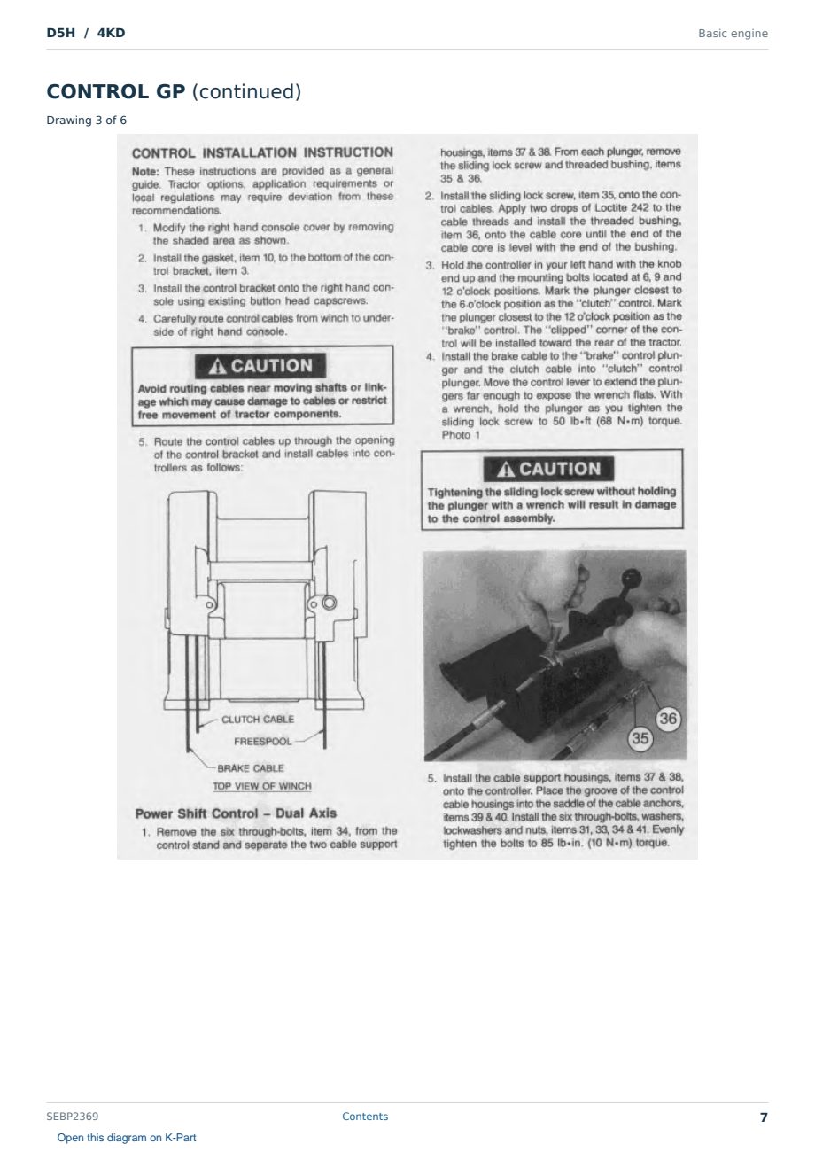 Caterpillar D5H S/N 4KD Partsbook SEBP2369 (English) - sample page 7 of 10 Caterpillar D5H S/N 4KD Partsbook SEBP2369 (English) - sample page 7 of 10