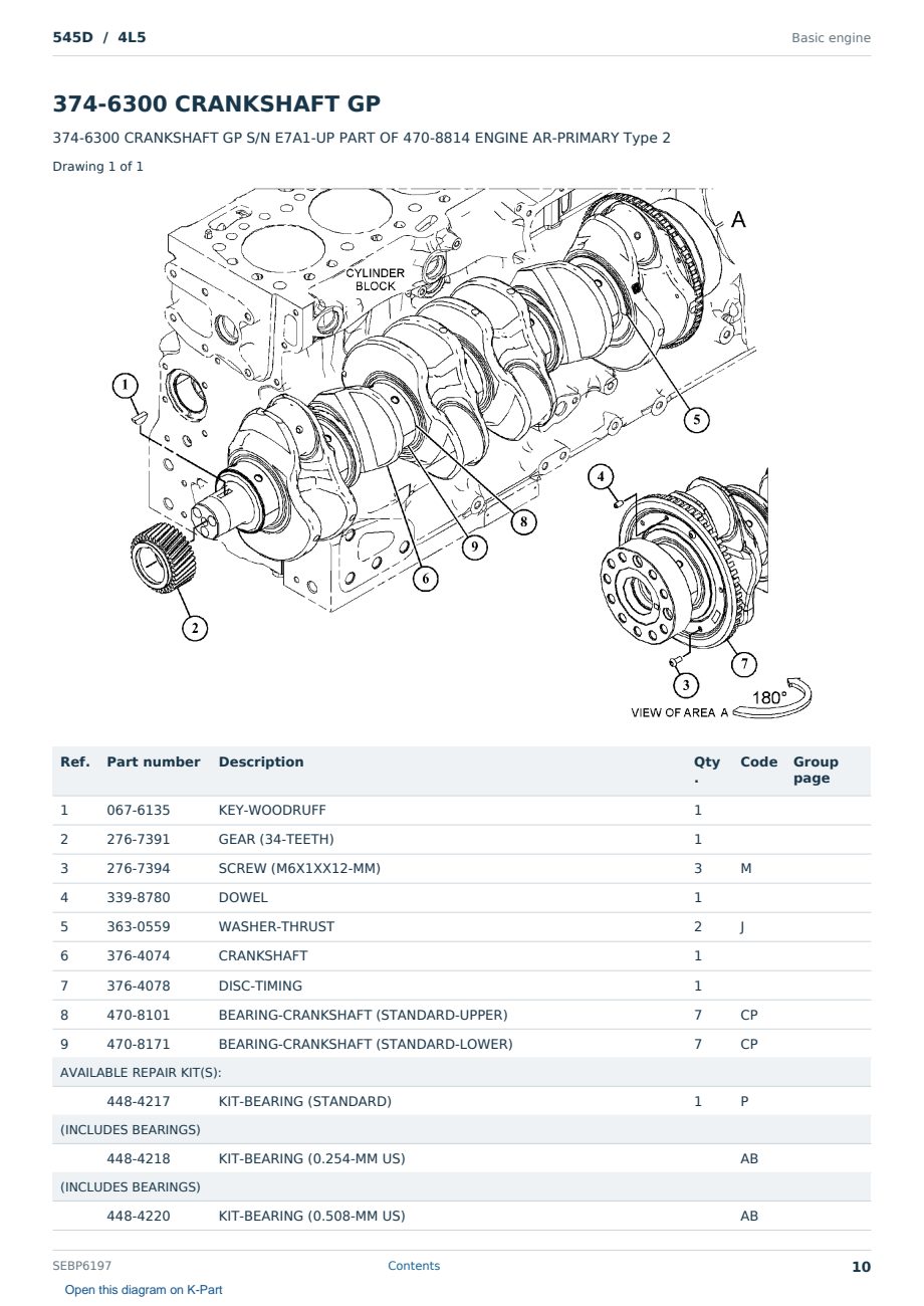 Caterpillar 545D S/N 4L5 Partsbook SEBP6197 (English) - sample page 10 of 10 Caterpillar 545D S/N 4L5 Partsbook SEBP6197 (English) - sample page 10 of 10