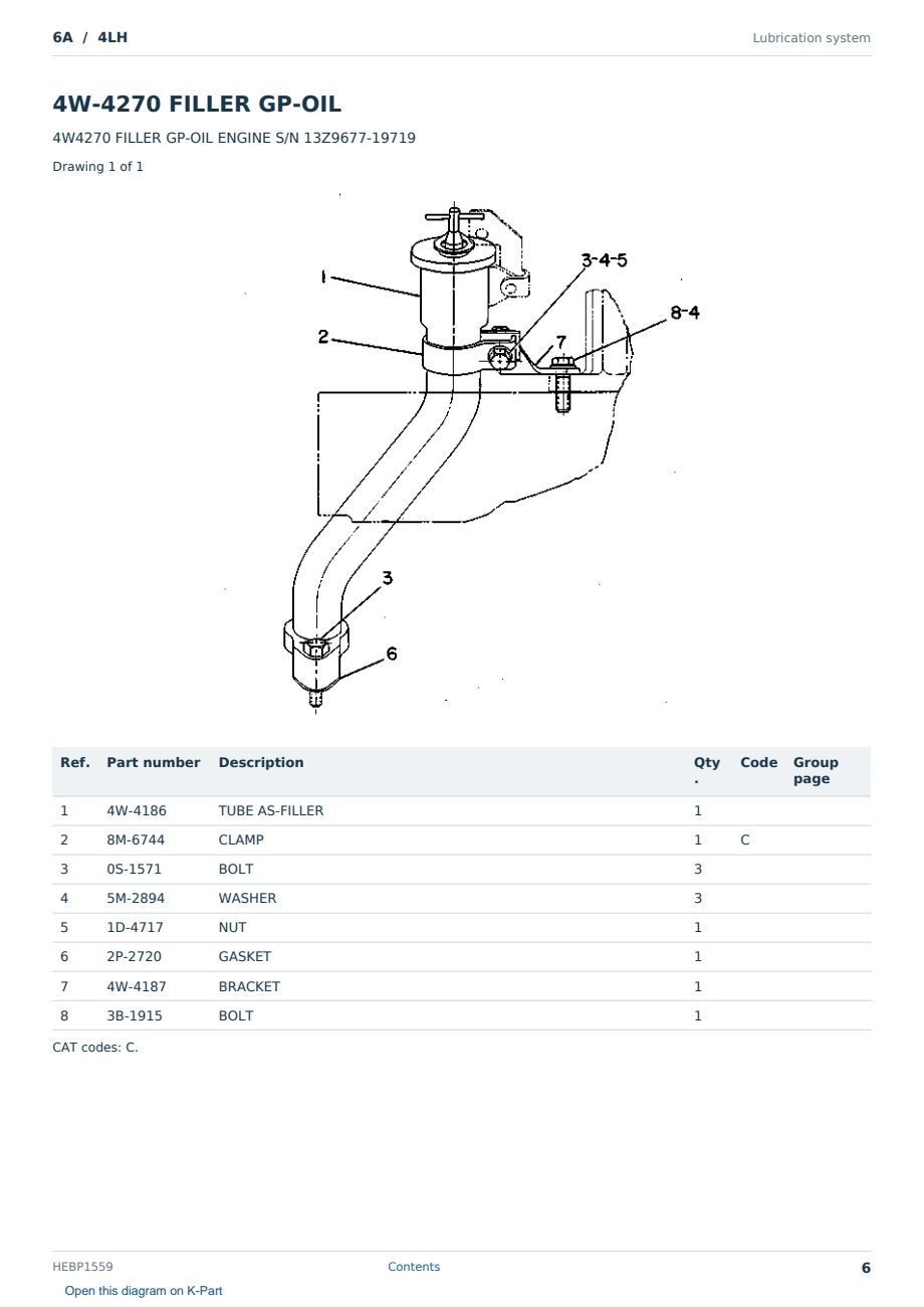 Caterpillar 6A S/N 4LH Partsbook HEBP1559 (English) - sample page 6 of 10 Caterpillar 6A S/N 4LH Partsbook HEBP1559 (English) - sample page 6 of 10