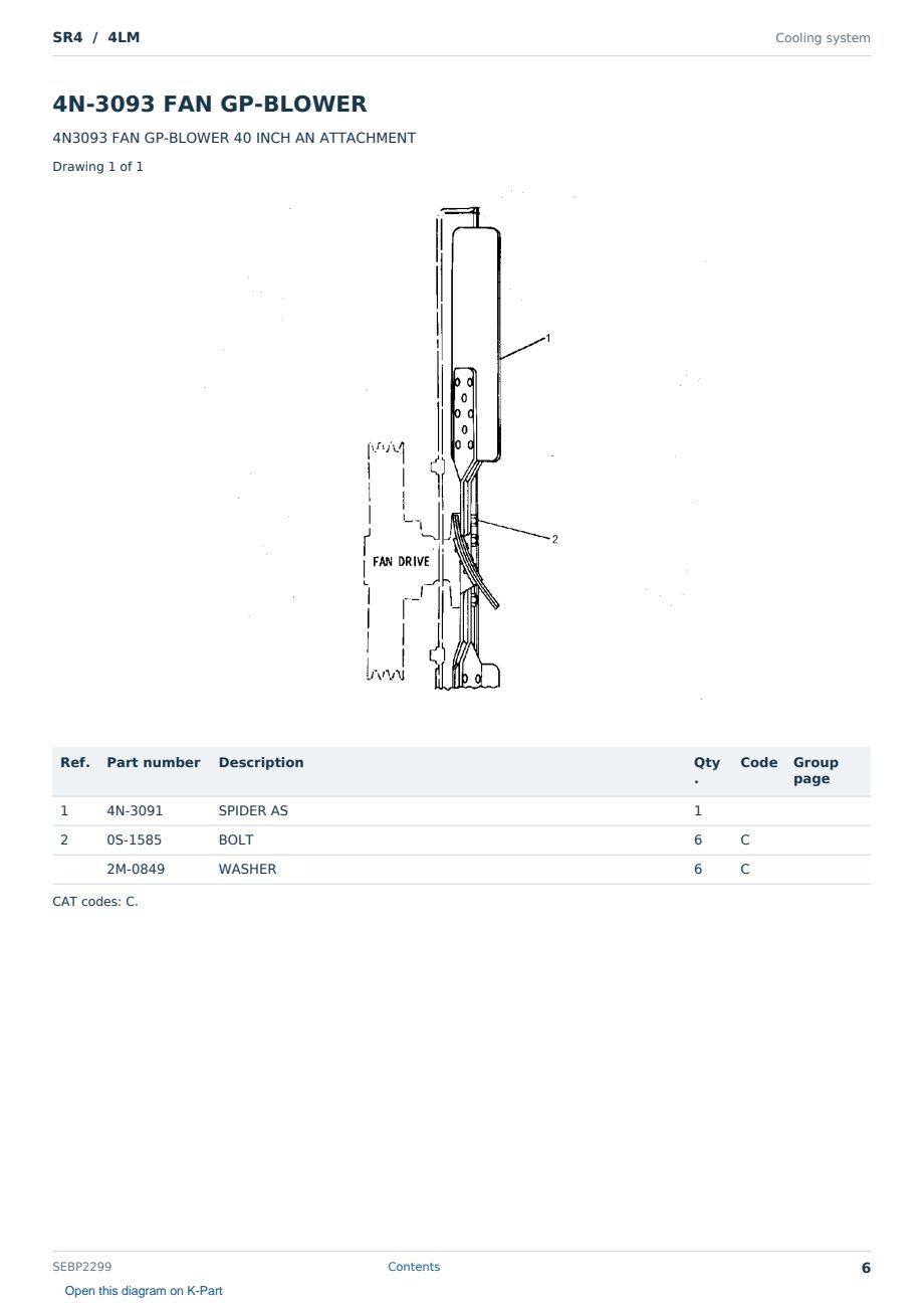 Caterpillar SR4 S/N 4LM Partsbook SEBP2299 (English) - sample page 6 of 10 Caterpillar SR4 S/N 4LM Partsbook SEBP2299 (English) - sample page 6 of 10