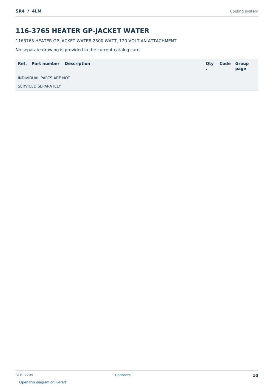 Caterpillar SR4 S/N 4LM Partsbook SEBP2299 (English) - sample page 10 of 10 Caterpillar SR4 S/N 4LM Partsbook SEBP2299 (English) - sample page 10 of 10