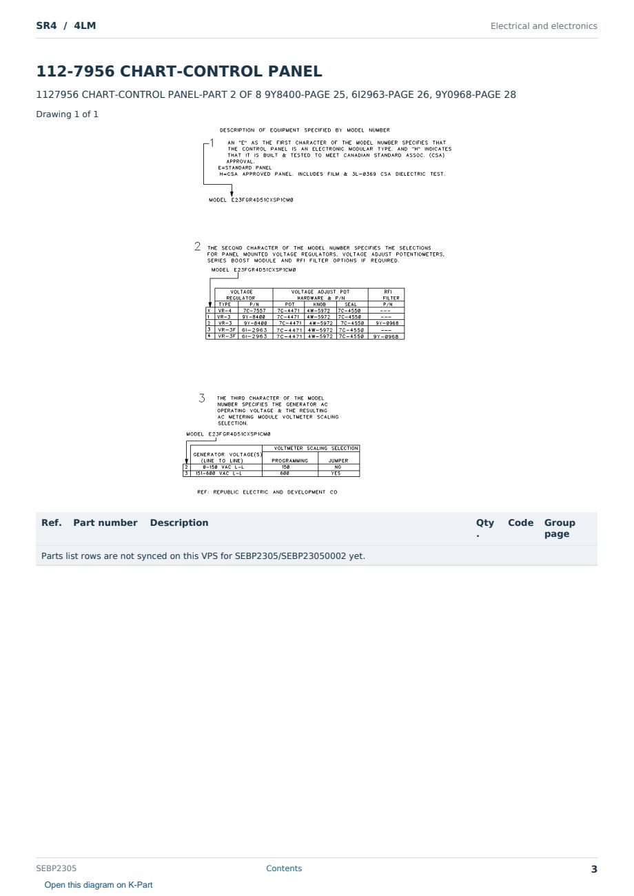 Caterpillar SR4 S/N 4LM Partsbook SEBP2305 (English) - sample page 3 of 10 Caterpillar SR4 S/N 4LM Partsbook SEBP2305 (English) - sample page 3 of 10