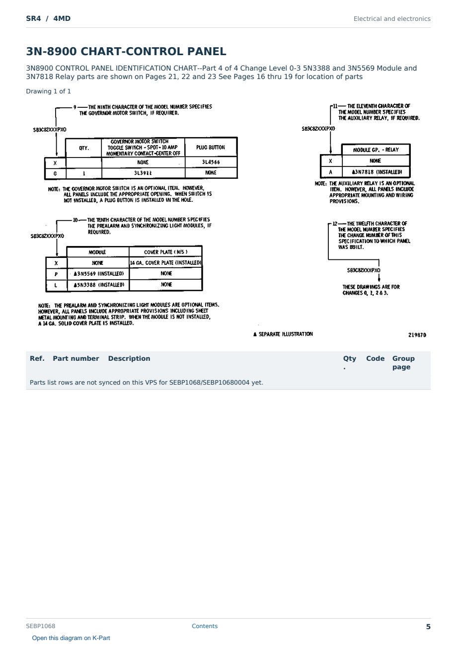 Caterpillar SR4 S/N 4MD Partsbook SEBP1068 (English) - sample page 5 of 10 Caterpillar SR4 S/N 4MD Partsbook SEBP1068 (English) - sample page 5 of 10