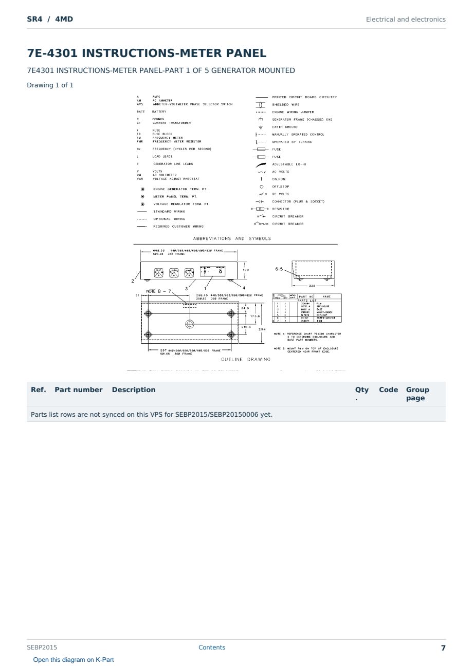 Caterpillar SR4 S/N 4MD Partsbook SEBP2015 (English) - sample page 7 of 10 Caterpillar SR4 S/N 4MD Partsbook SEBP2015 (English) - sample page 7 of 10