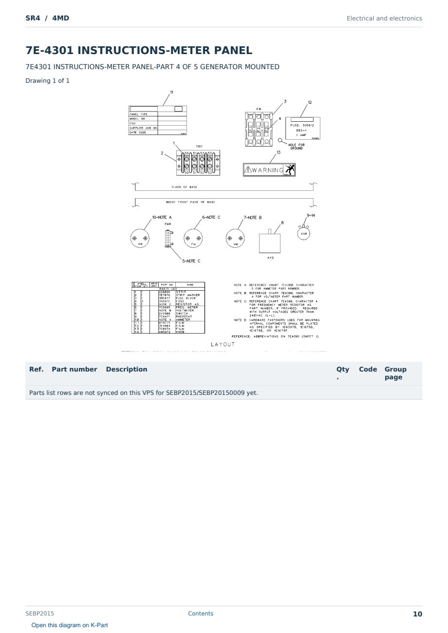 Caterpillar SR4 S/N 4MD Partsbook SEBP2015 (English) - sample page 10 of 10 Caterpillar SR4 S/N 4MD Partsbook SEBP2015 (English) - sample page 10 of 10