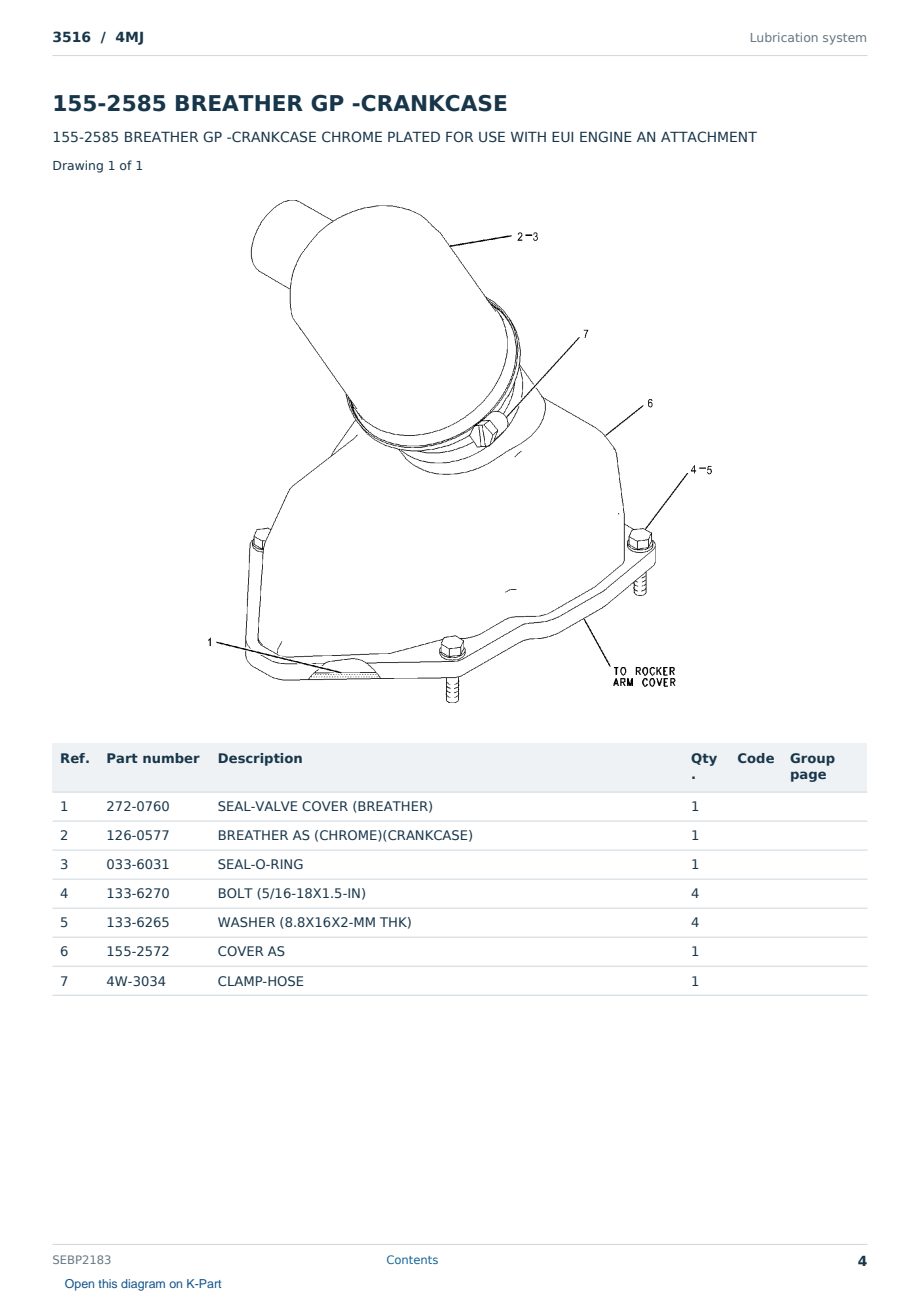 Caterpillar 3516 S/N 4MJ Partsbook SEBP2183 (English) - sample page 4 of 10 Caterpillar 3516 S/N 4MJ Partsbook SEBP2183 (English) - sample page 4 of 10