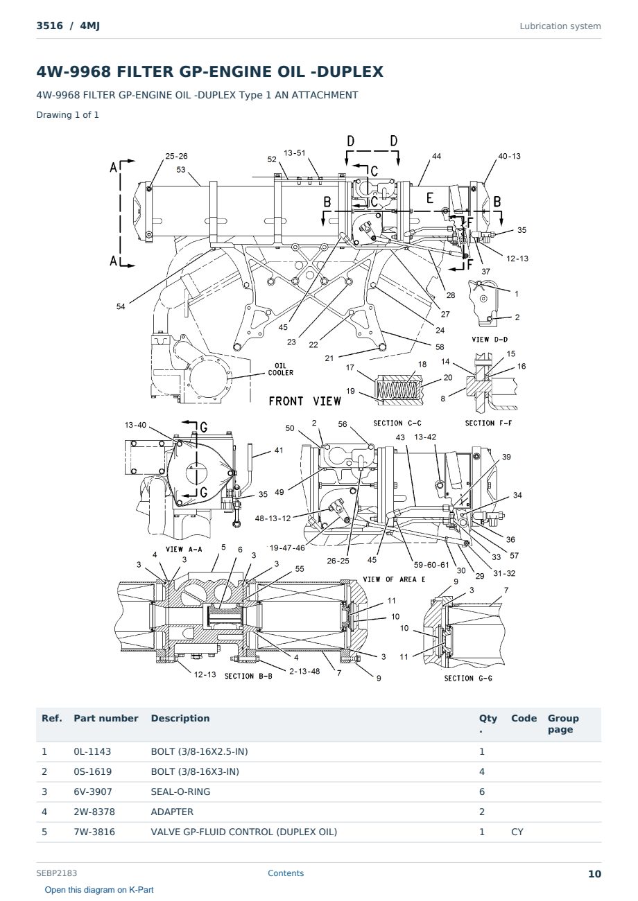 Caterpillar 3516 S/N 4MJ Partsbook SEBP2183 (English) - sample page 10 of 10 Caterpillar 3516 S/N 4MJ Partsbook SEBP2183 (English) - sample page 10 of 10