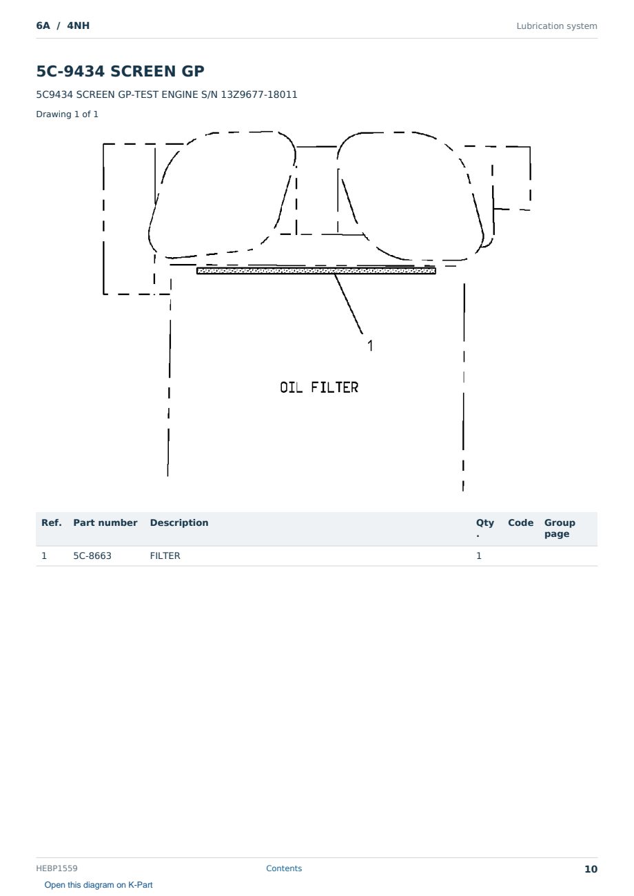 Caterpillar 6A S/N 4NH Partsbook HEBP1559 (English) - sample page 10 of 10 Caterpillar 6A S/N 4NH Partsbook HEBP1559 (English) - sample page 10 of 10