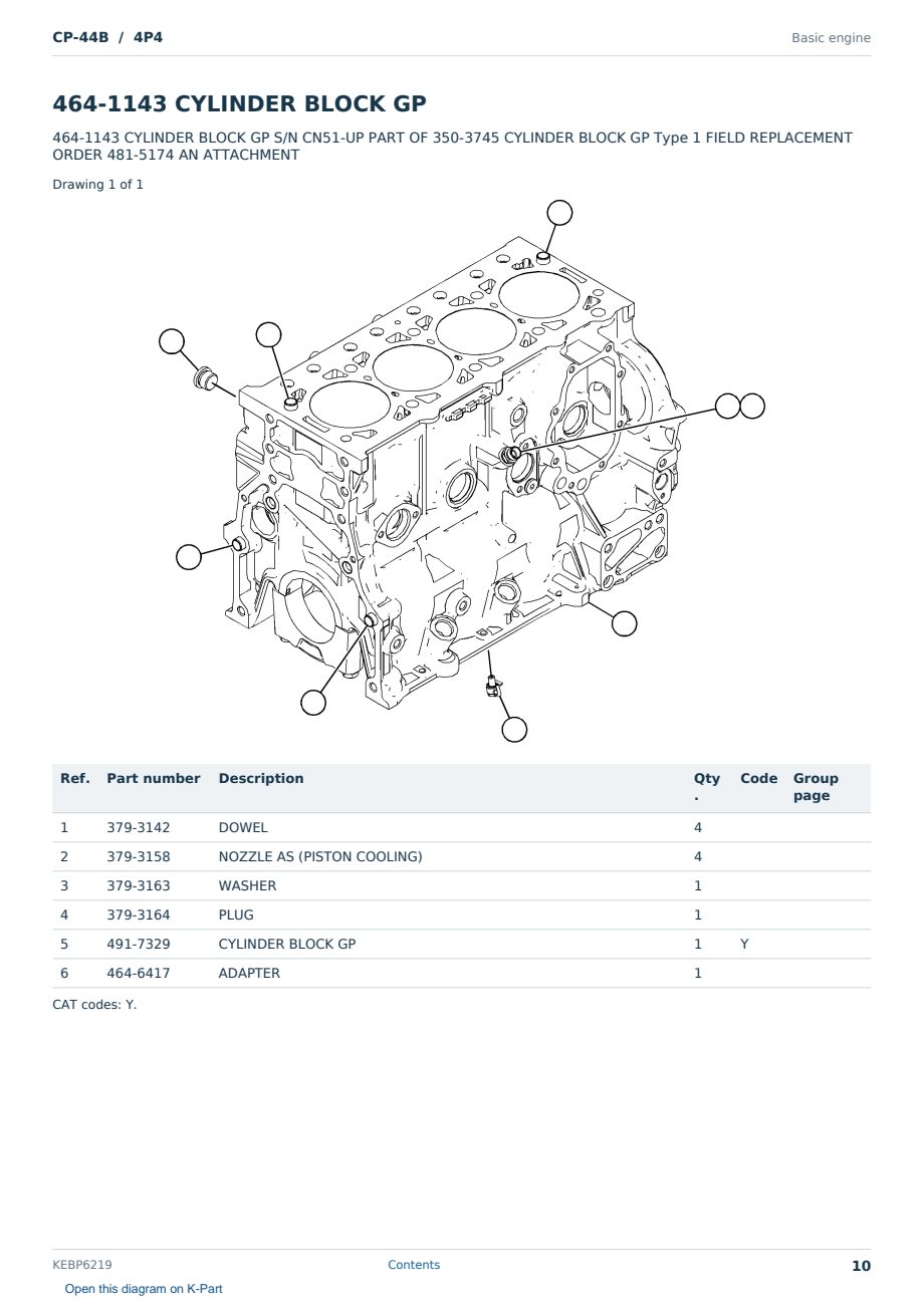 Caterpillar CP-44B S/N 4P4 Partsbook KEBP6219 (English) - sample page 10 of 10 Caterpillar CP-44B S/N 4P4 Partsbook KEBP6219 (English) - sample page 10 of 10
