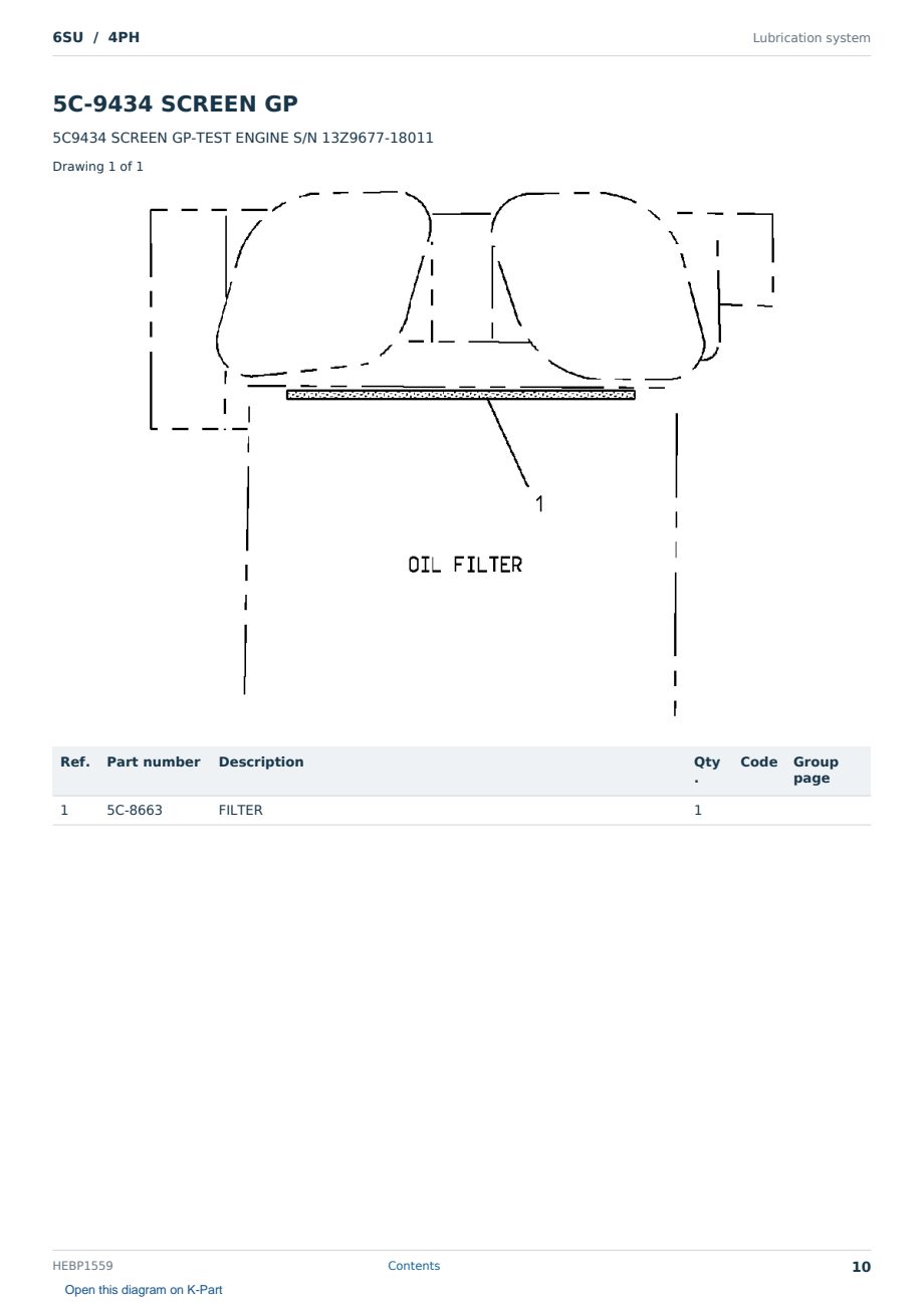 Caterpillar 6SU S/N 4PH Partsbook HEBP1559 (English) - sample page 10 of 10 Caterpillar 6SU S/N 4PH Partsbook HEBP1559 (English) - sample page 10 of 10