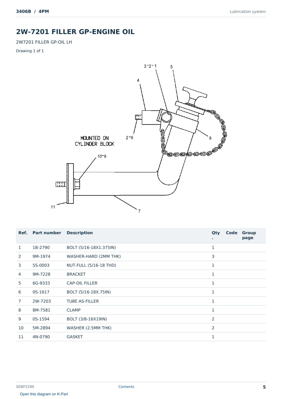 Caterpillar 3406B S/N 4PM Partsbook SEBP2299 (English) - sample page 5 of 10 Caterpillar 3406B S/N 4PM Partsbook SEBP2299 (English) - sample page 5 of 10