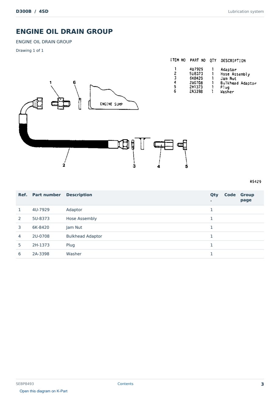 Caterpillar D300B S/N 4SD Partsbook SEBP8493 (English) - sample page 3 of 10 Caterpillar D300B S/N 4SD Partsbook SEBP8493 (English) - sample page 3 of 10