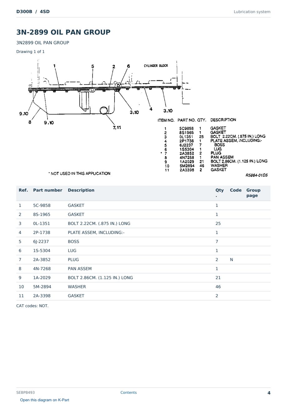 Caterpillar D300B S/N 4SD Partsbook SEBP8493 (English) - sample page 4 of 10 Caterpillar D300B S/N 4SD Partsbook SEBP8493 (English) - sample page 4 of 10