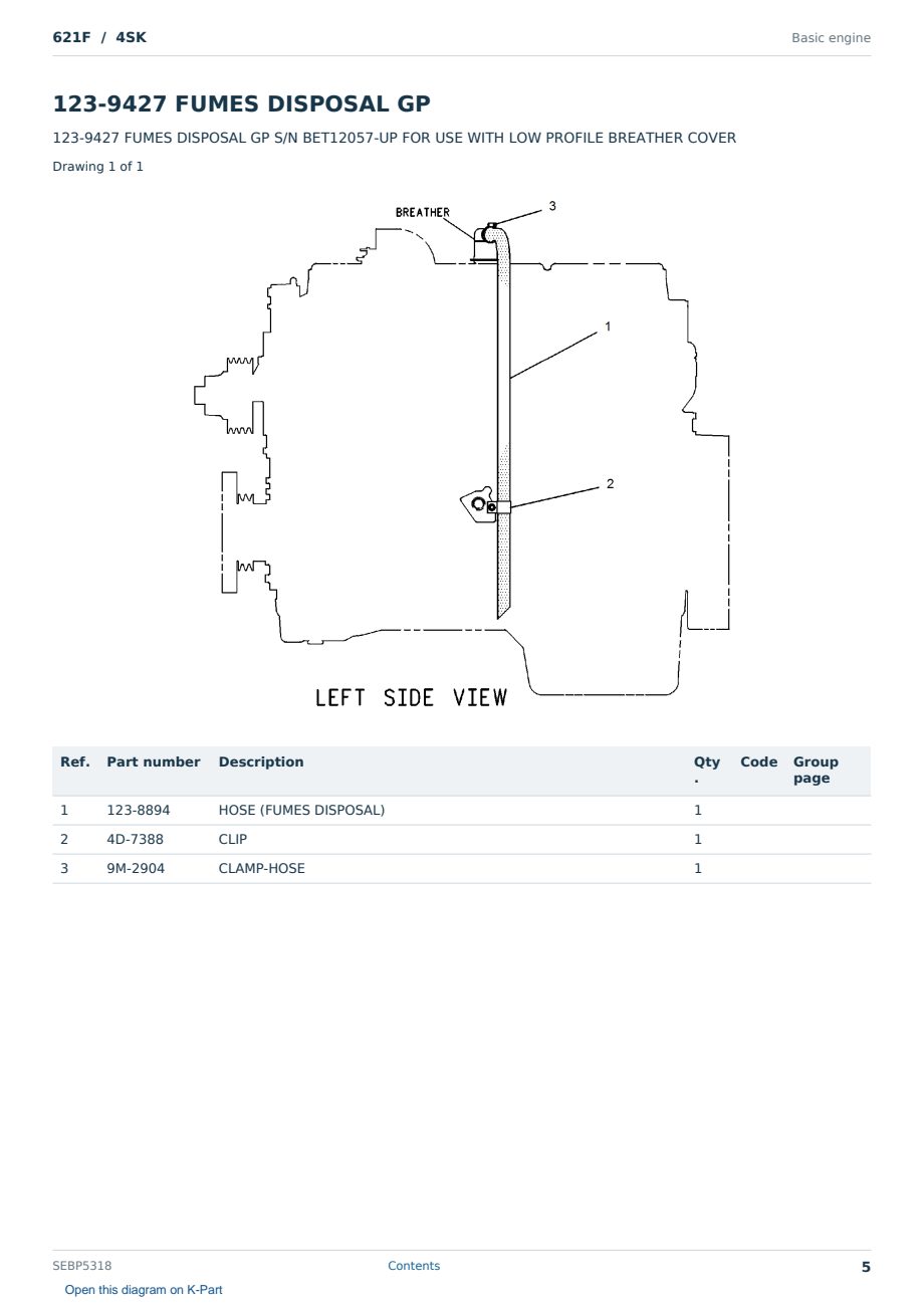 Caterpillar 621F S/N 4SK Partsbook SEBP5318 (English) - sample page 5 of 10 Caterpillar 621F S/N 4SK Partsbook SEBP5318 (English) - sample page 5 of 10
