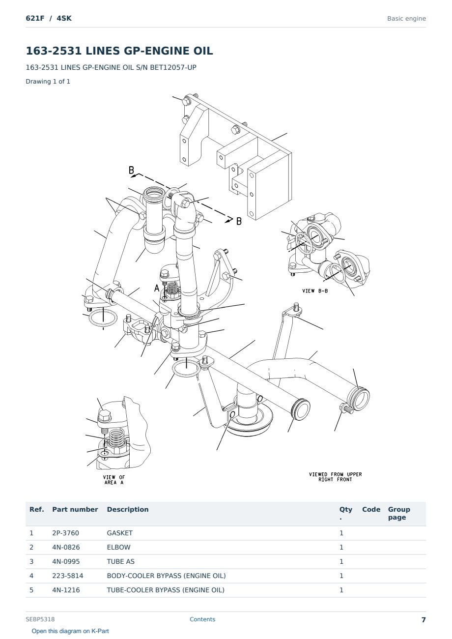 Caterpillar 621F S/N 4SK Partsbook SEBP5318 (English) - sample page 7 of 10 Caterpillar 621F S/N 4SK Partsbook SEBP5318 (English) - sample page 7 of 10